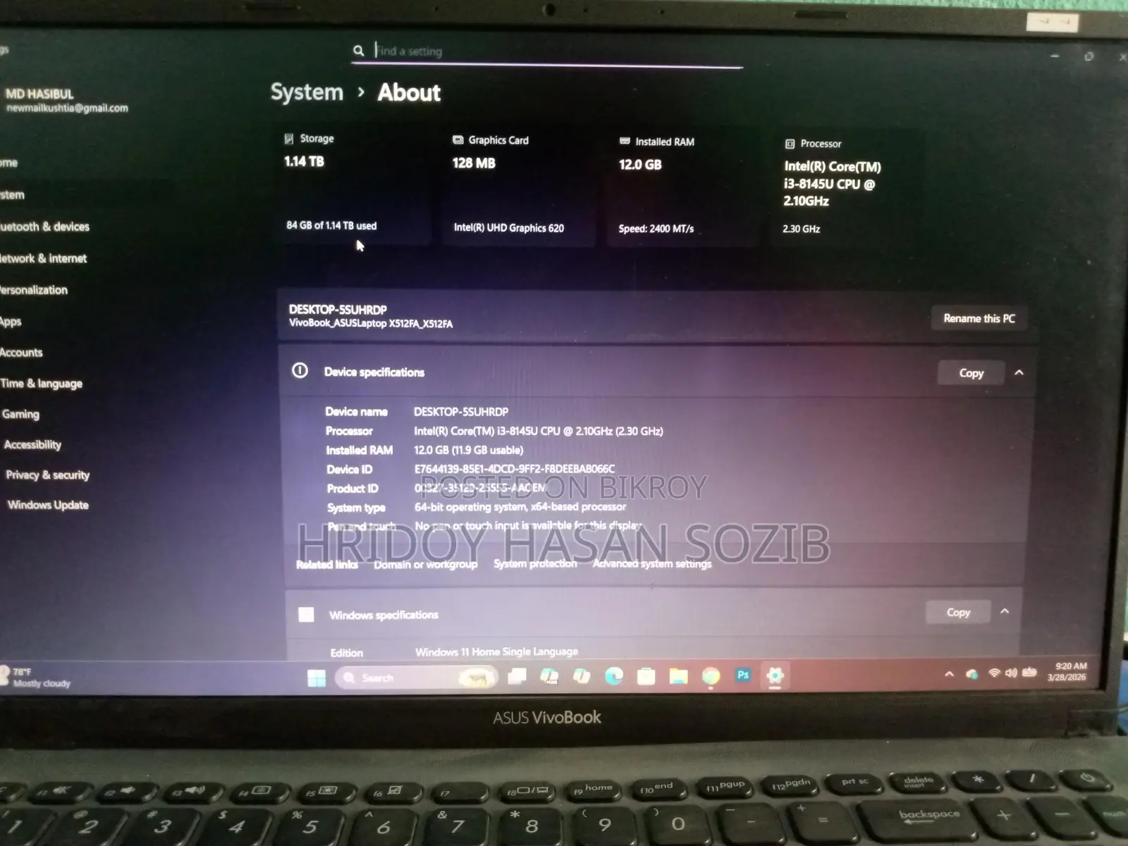 ASUS Vivo Book Intel R Core i3 8th Gen Emergency Low Budget Sale