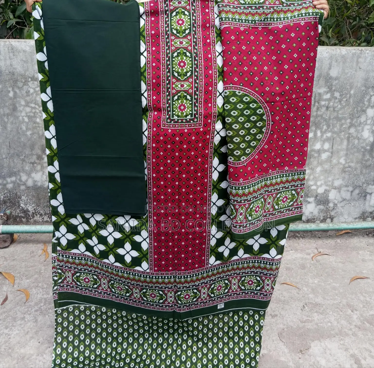 Beautiful cotton Jamdani three-piece set, message me if you want to buy