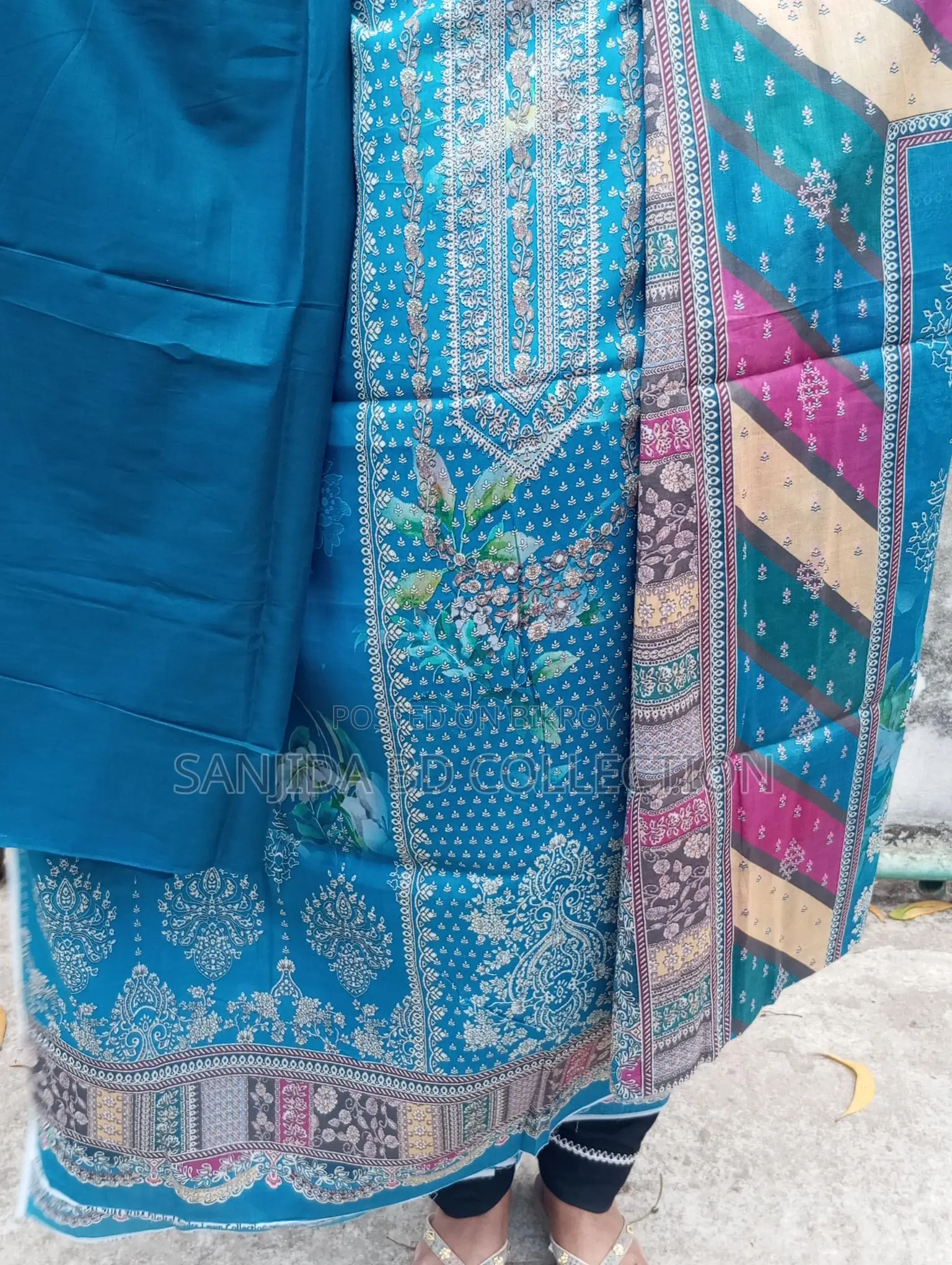 Beautiful cotton Jamdani three-piece set, message me if you want to buy