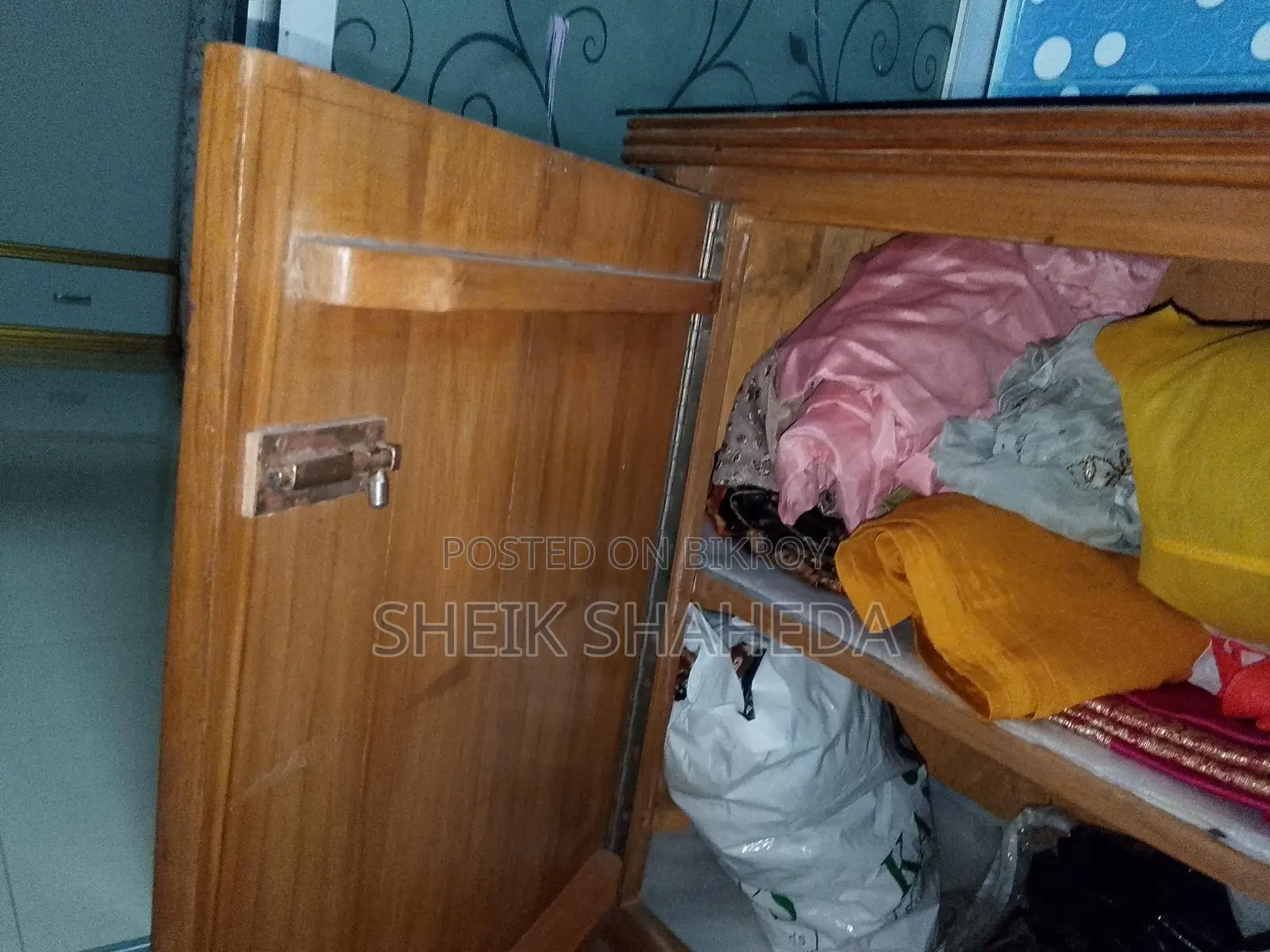 Small Teak Wood Wardrobe.