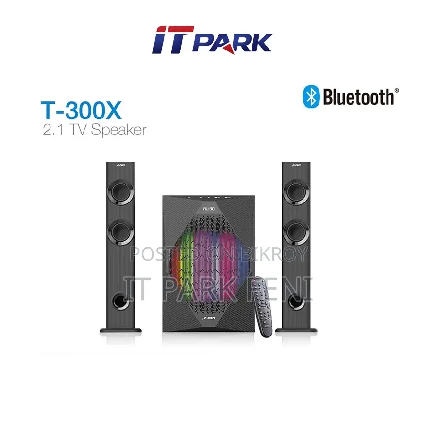 F&D T-300X 2:1 Black Bluetooth TV Speaker