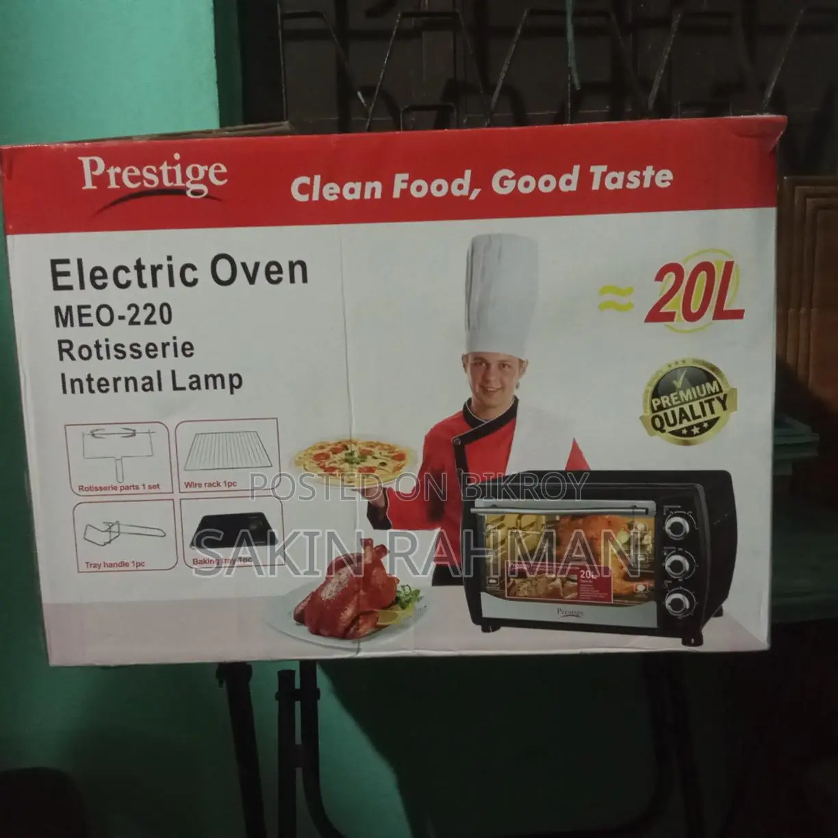 Prestige Oven Model Meo-220..20letar