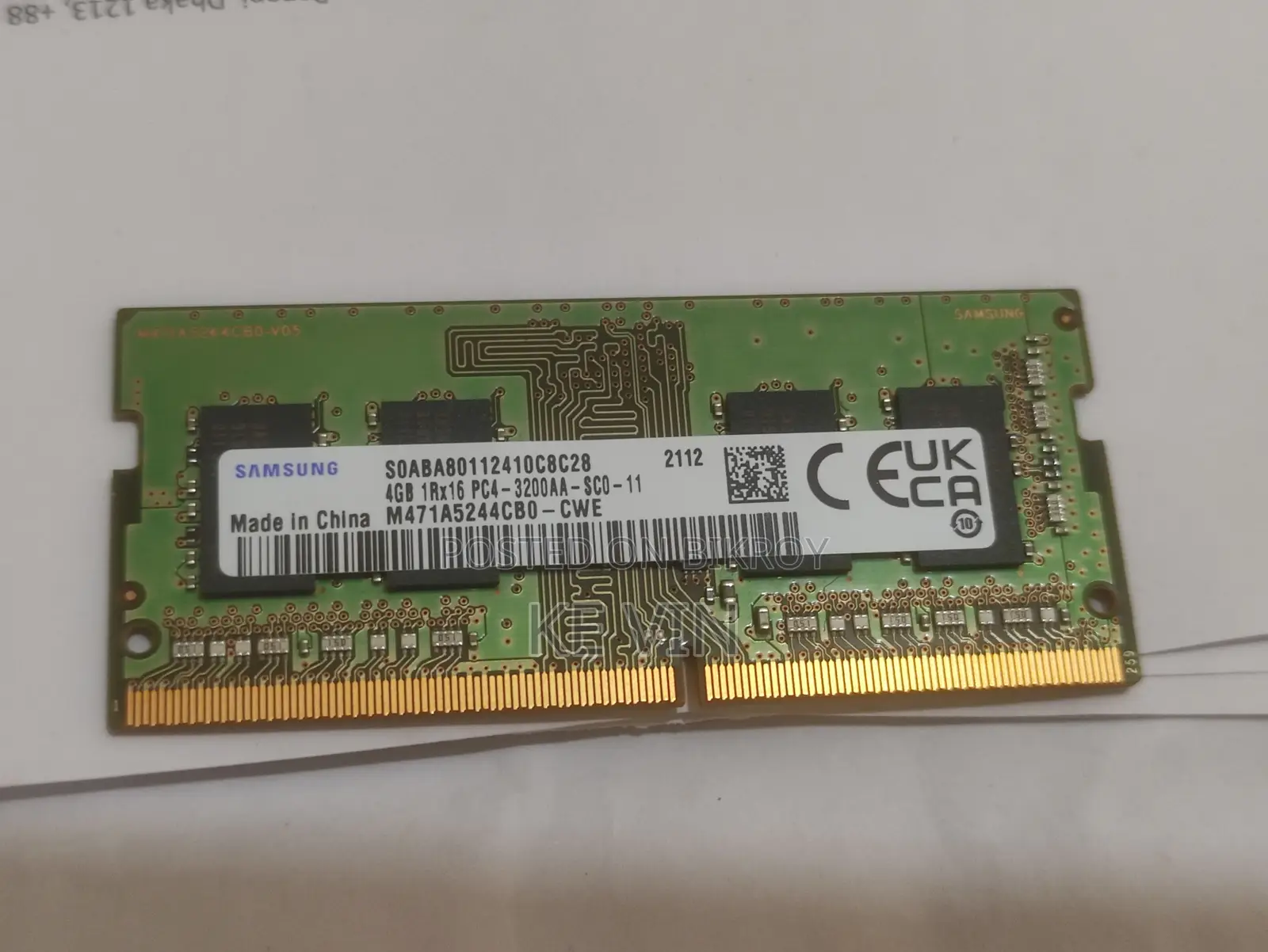 4GB DDR4 3200MHz (laptop RAM)