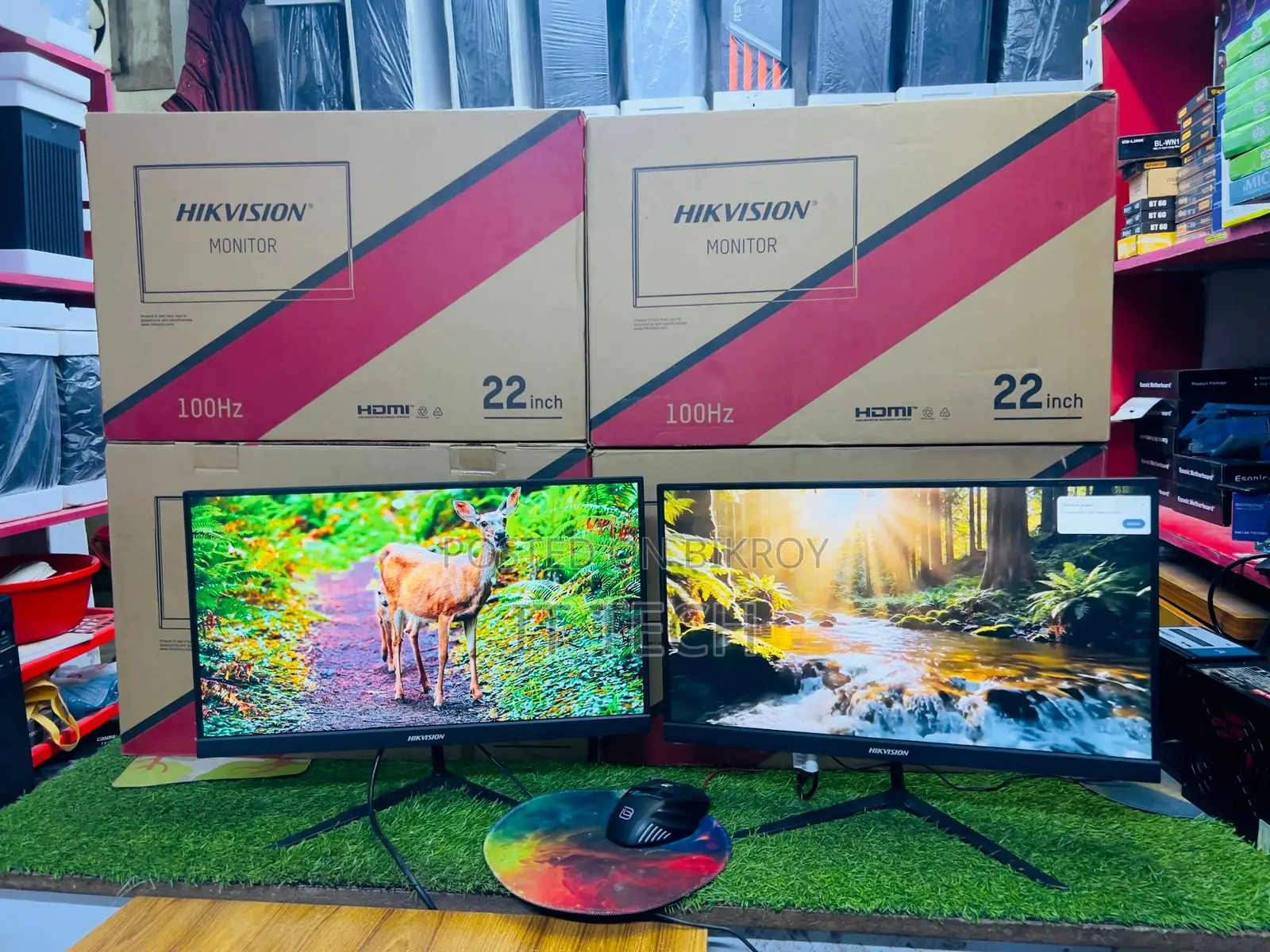 Full Fresh Monitor with Box_IPS PANEL 22" Borderless 100HZ Full FRESH LED!