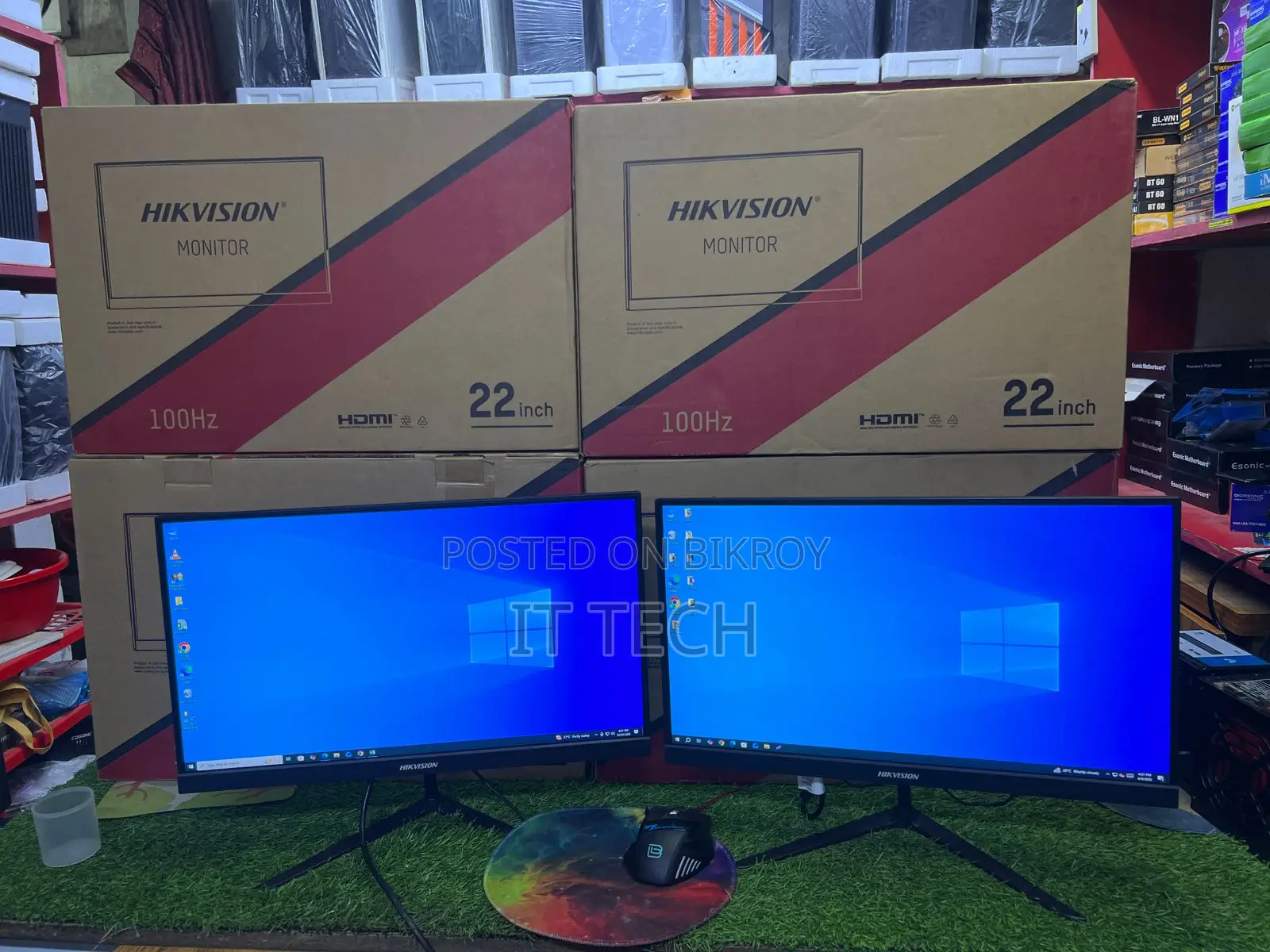 Full Fresh Monitor with Box_IPS PANEL 22" Borderless 100HZ Full FRESH LED!