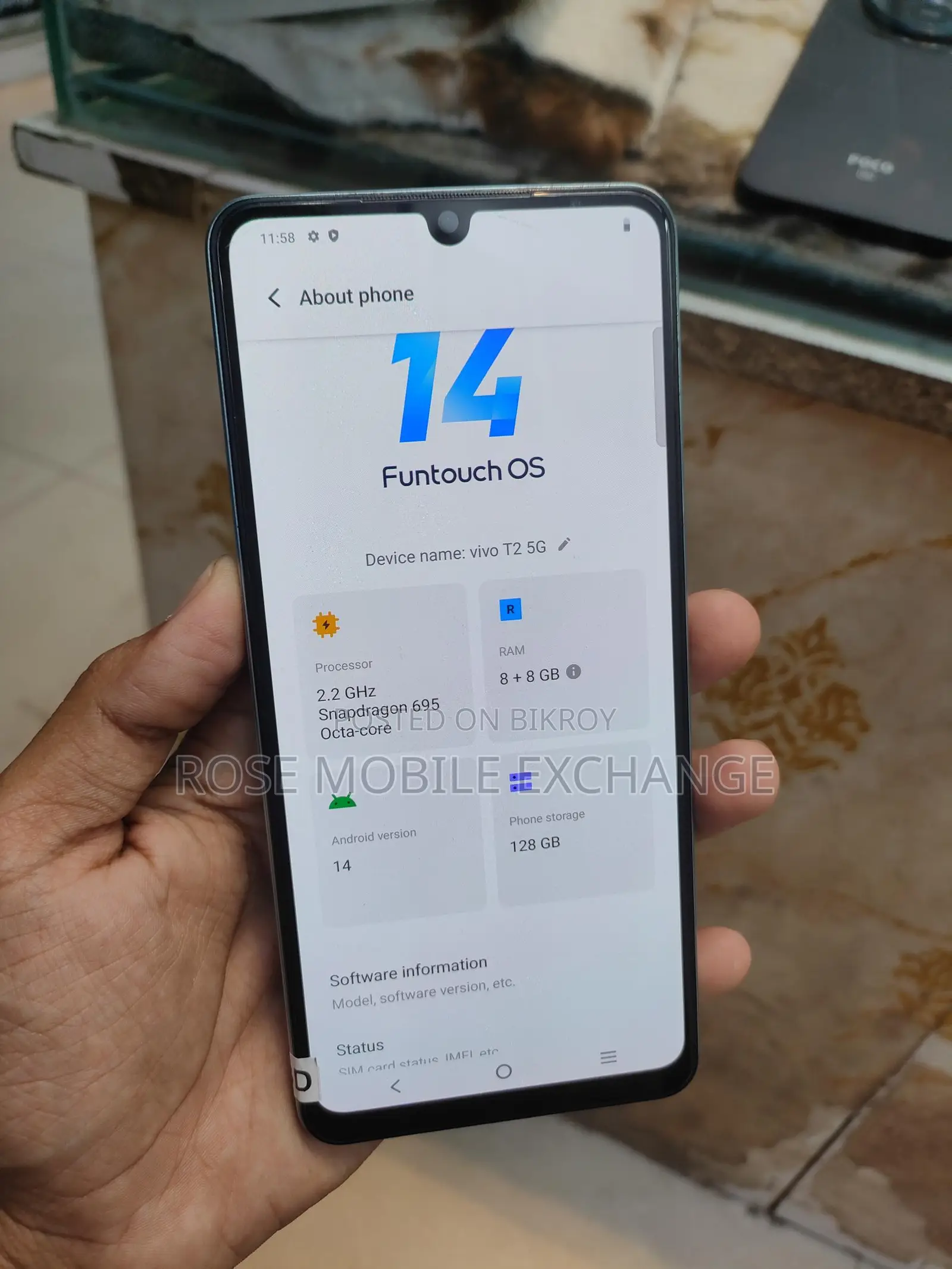 Vivo T2 IN Finger 8/128 (Used)