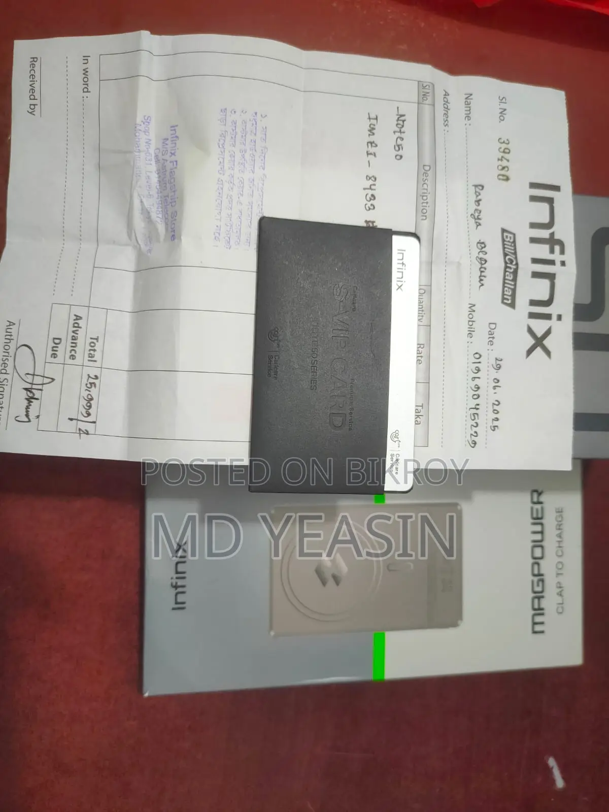 Infinix Note 50 Ram 8+8 Storage 256 (Used)
