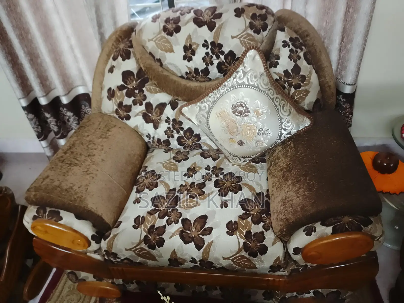 Teak Wood 5-Seater (2+2+1) Hatil Sofa