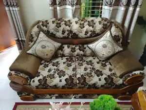 Teak Wood 5-Seater (2+2+1) Hatil Sofa