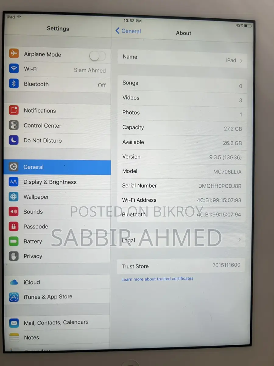 Apple Ipad1 64gb Used