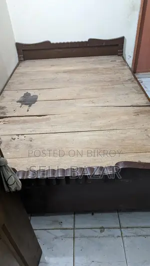 Shagun wood bed with mattress and quilt for sale