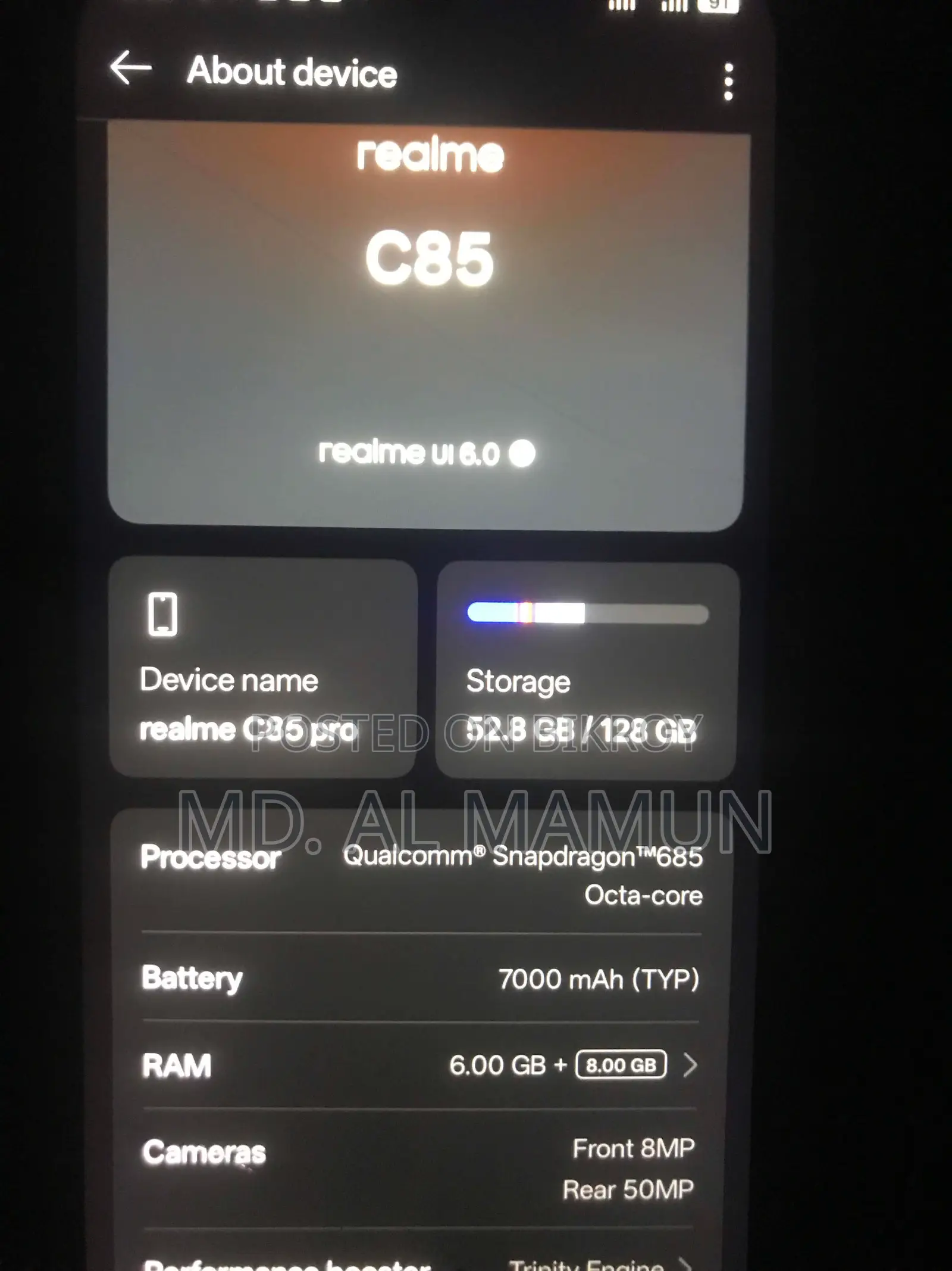 Realme C85 4G 128 GB Black