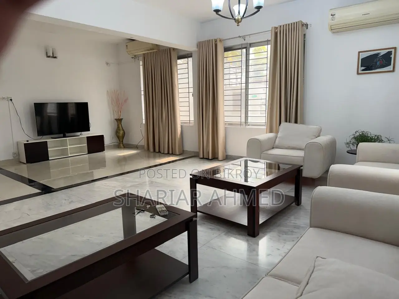 3 Bed 3200 SqFt Fully Furnished Flat Rent In Gulshan-2