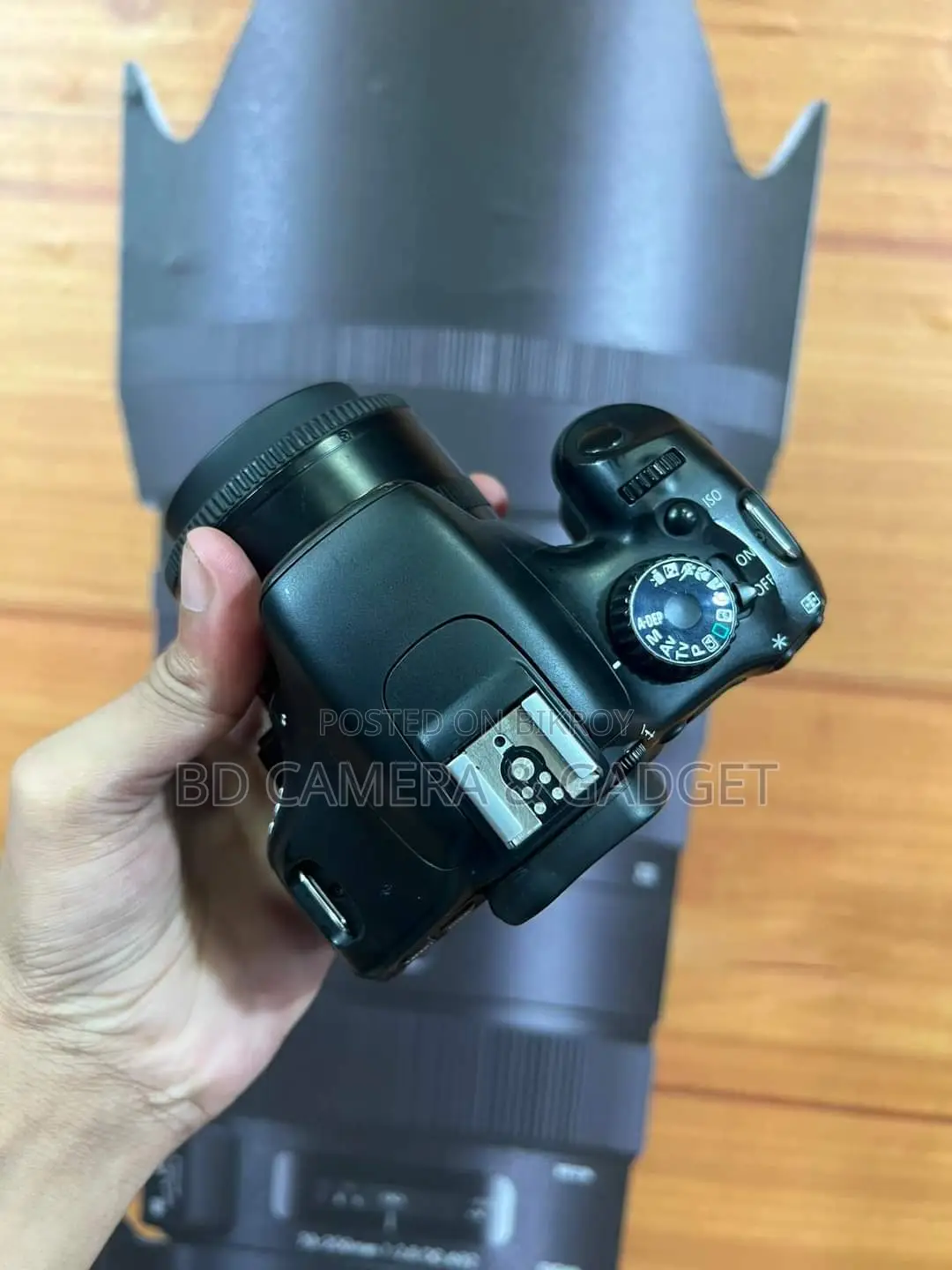 Canon 550D yn 50m 1.8 prime lens