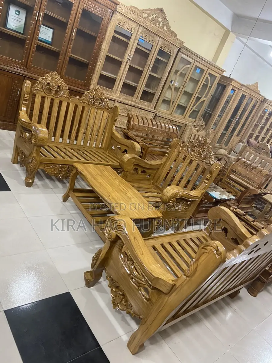 চিটাগং সেগুন কাঠের সোফা 15% Discount