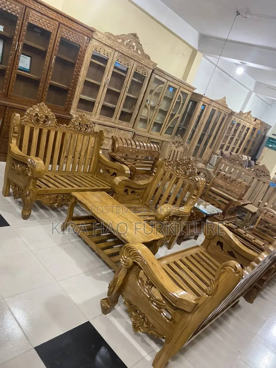 চিটাগং সেগুন কাঠের সোফা 15% Discount