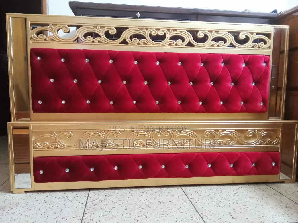 BED 5/7 & 6/7 FEET GOLDEN. M # 1736
