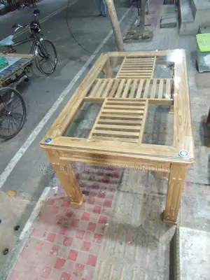 Dining Set with 6 Chairs in Chittagong Teak Wood