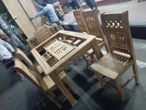 Teak Wood Dining Set with 6 Chairs