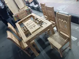 Teak Wood Dining Set with 6 Chairs
