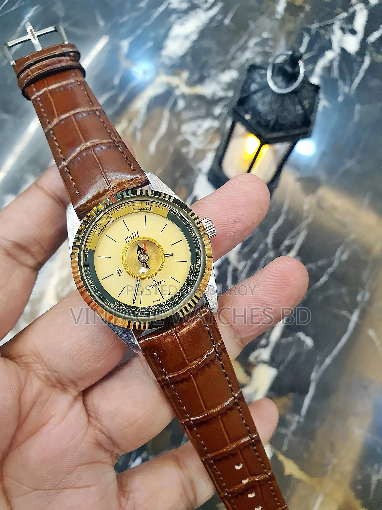 DALIL 1970's Rare Compass watch Swiss Made
