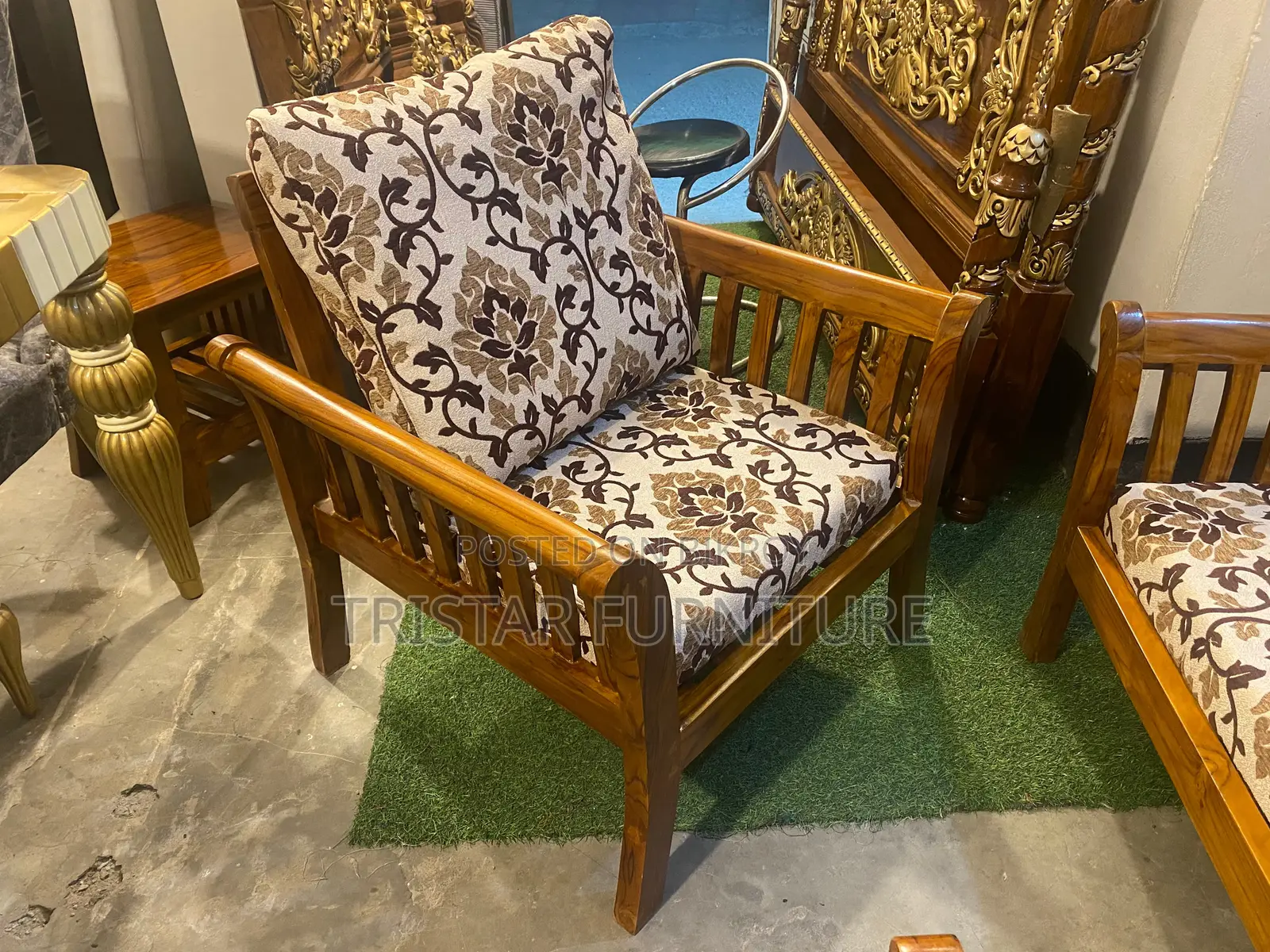 Modern Teak Wood Sofa Set