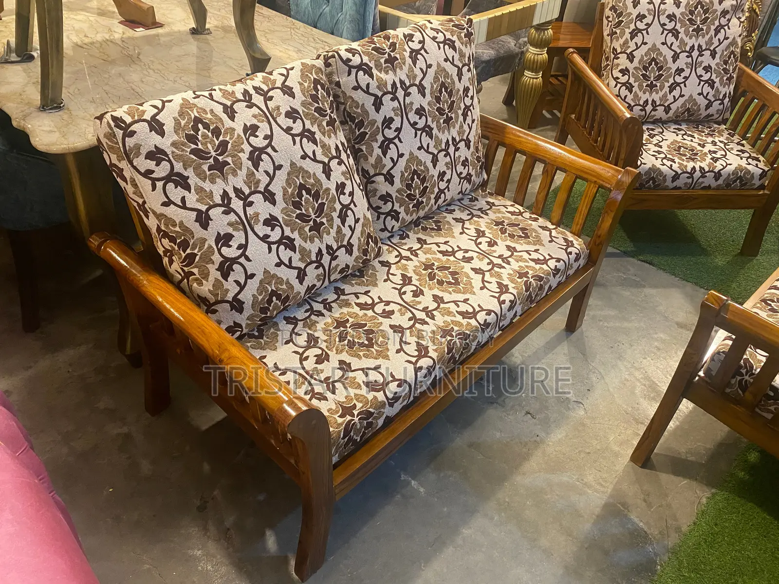 Modern Teak Wood Sofa Set