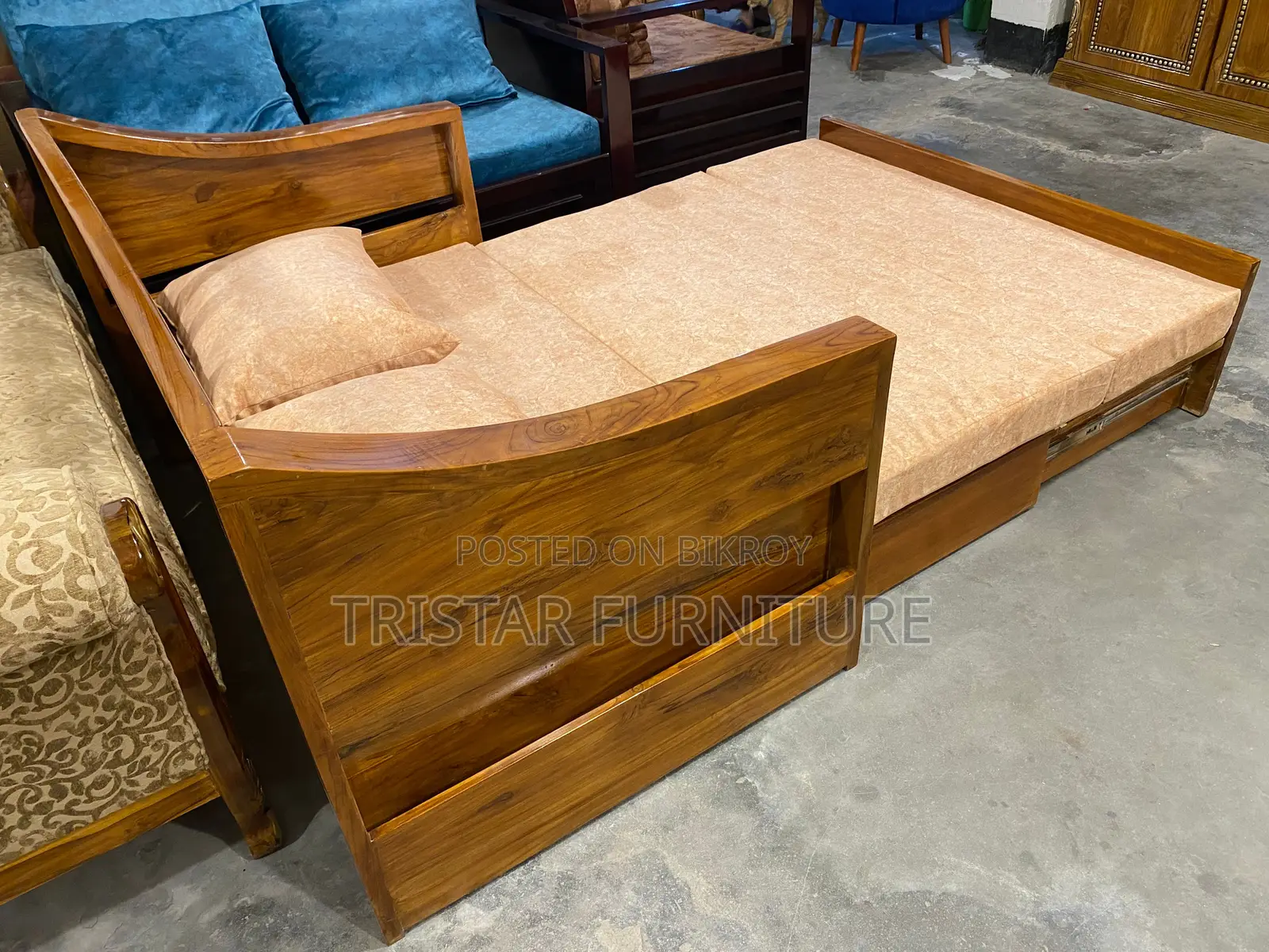 Wooden Modern Sofa Cum Bed Scb02f