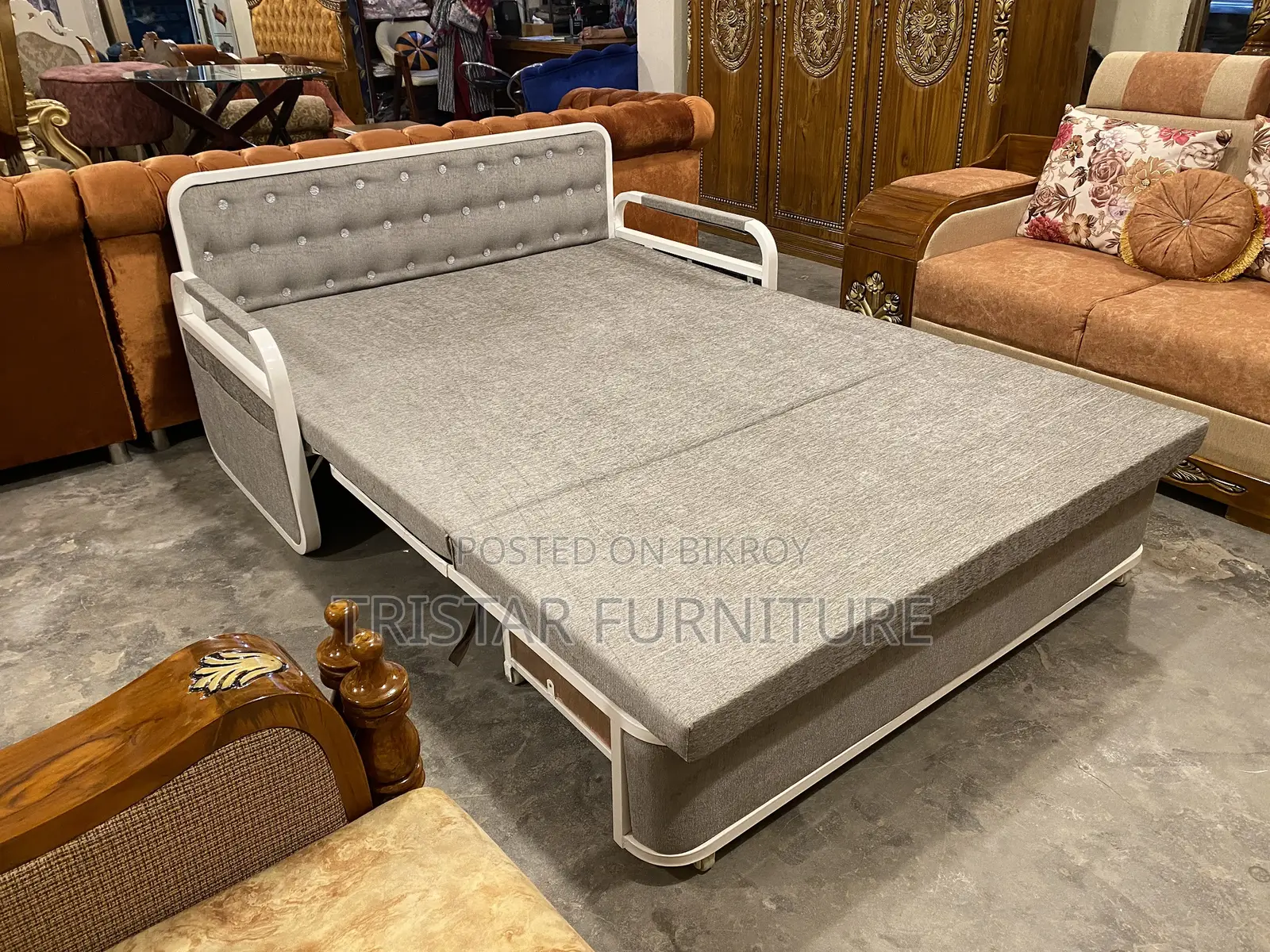 Steel Sofa Cum Bed to Sleep 2 People Scb02f