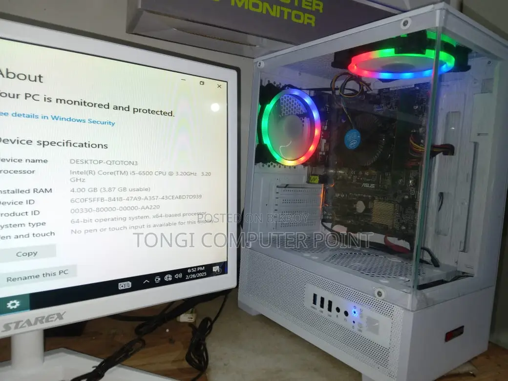 New Gaming i5 3rd Gen (Only Pc) 8gb/256gb Aquarium Casing