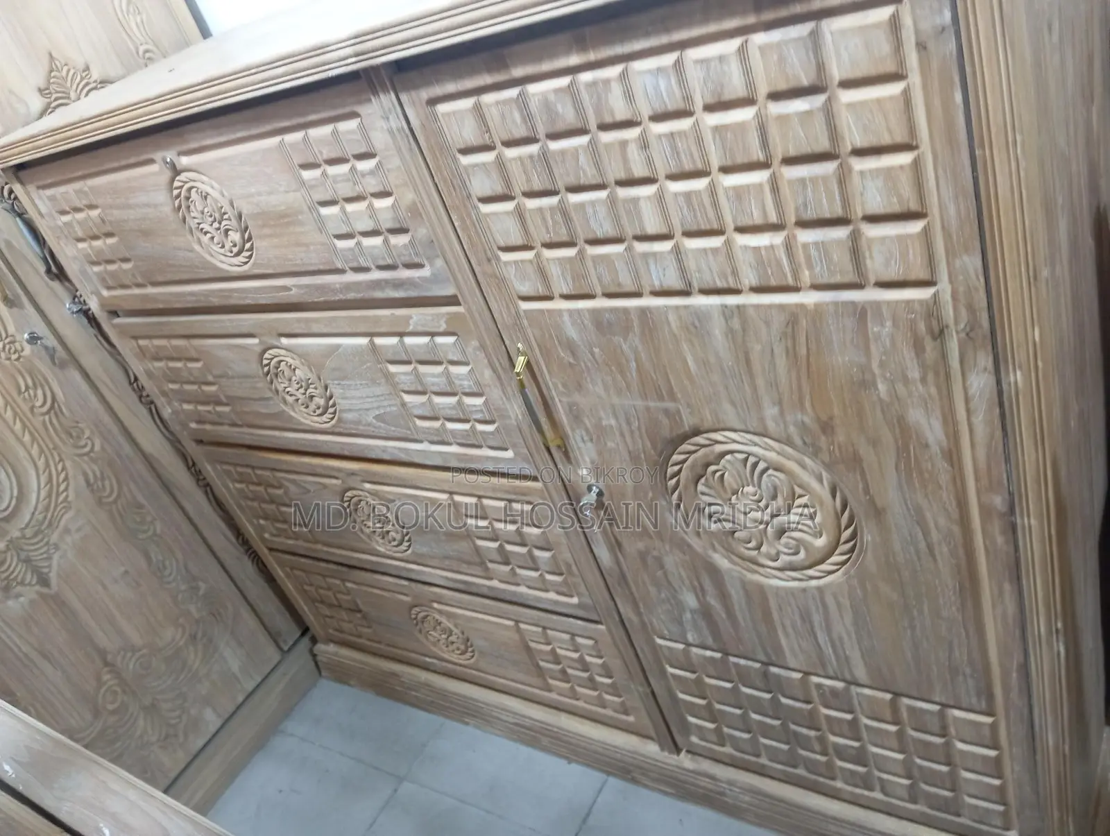 Chittagong Segun Wood Wardrobe 4*5 Ft