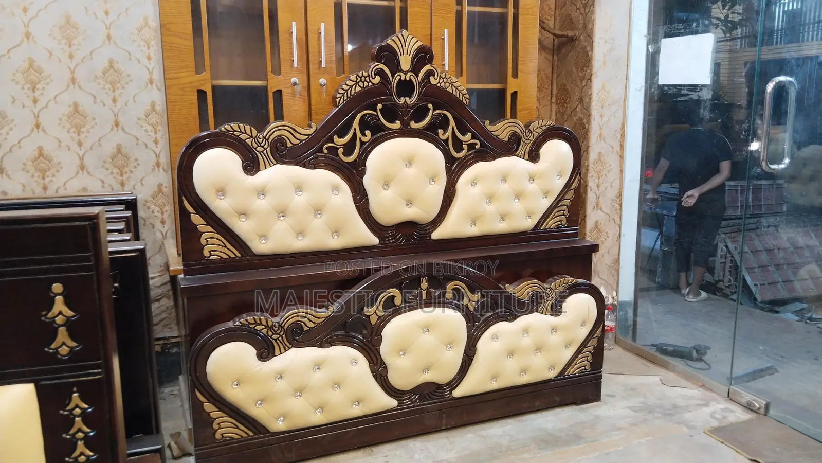 New Bed 5/7 Feet Leather. M # 1566