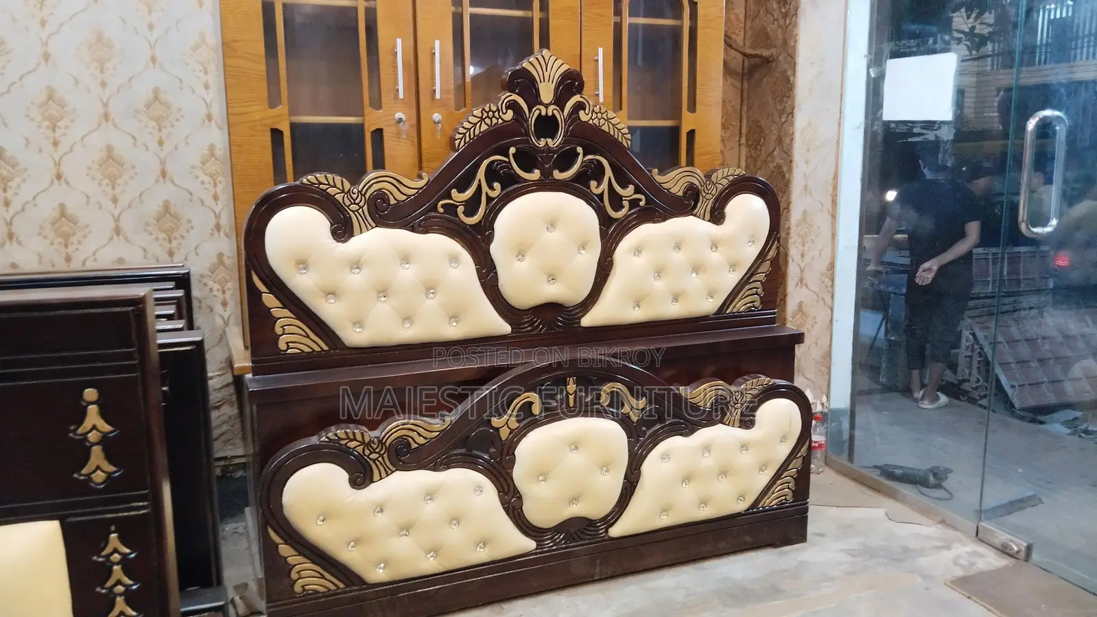 New Bed 5/7 Feet Leather. M # 1566