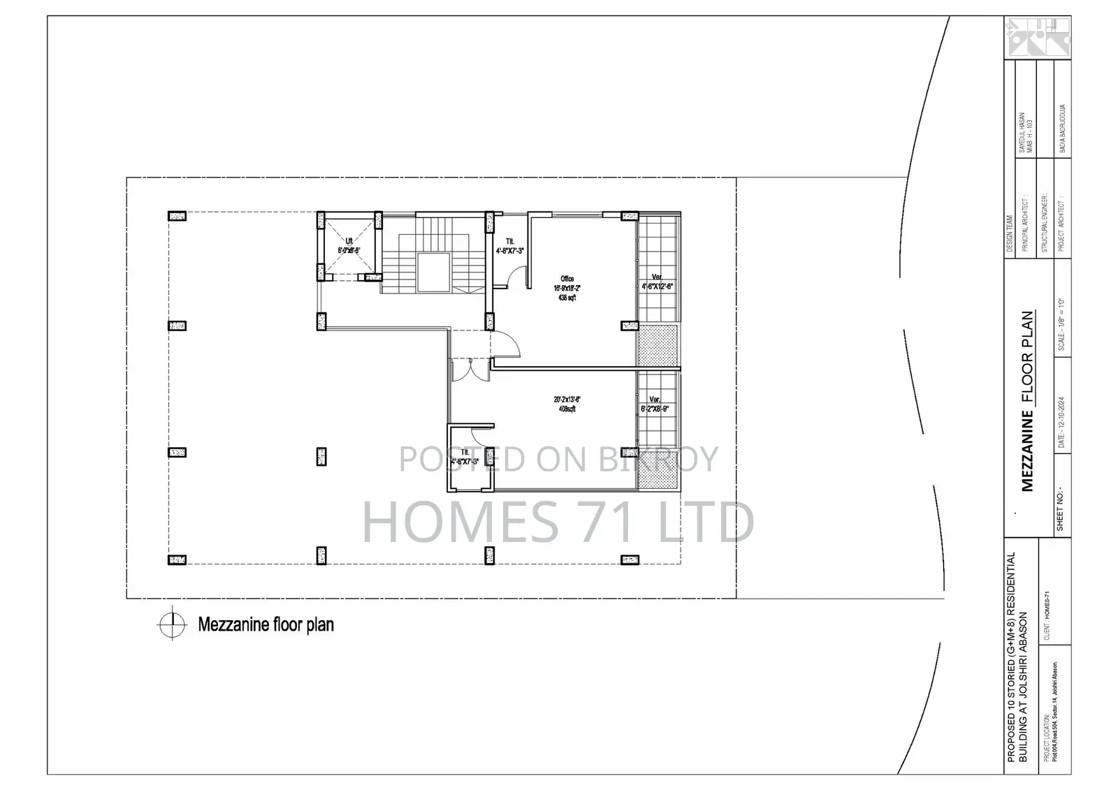 2850 Sft Lake View Two Side Open Flat For Sale at Jolshiri Abashon