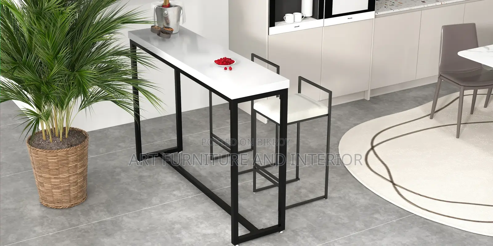 Bar Table and Chairs Set - 01