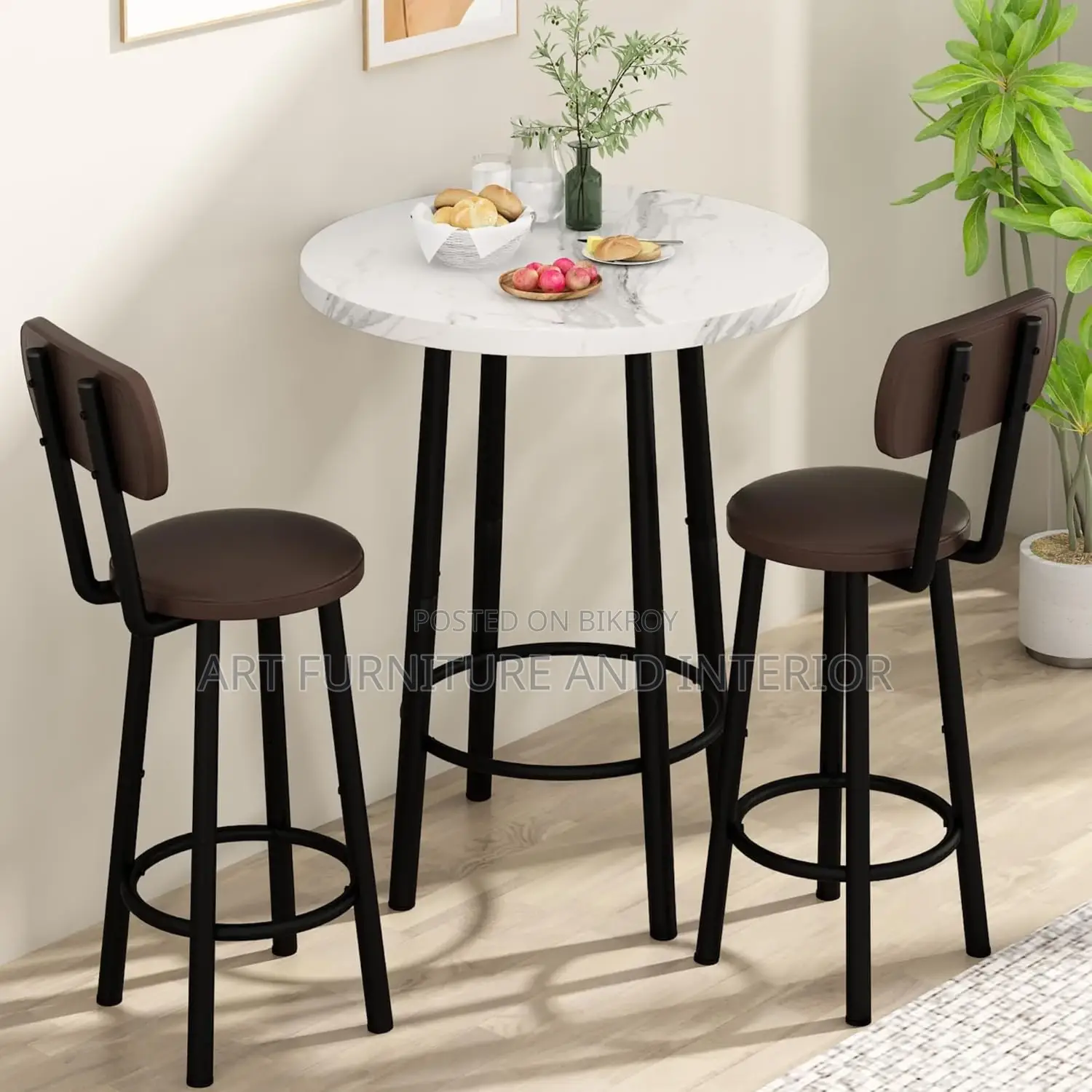 Bar Height Table and Chairs Set - 06