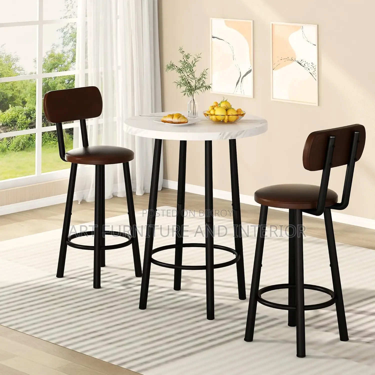 Bar Height Table and Chairs Set - 06