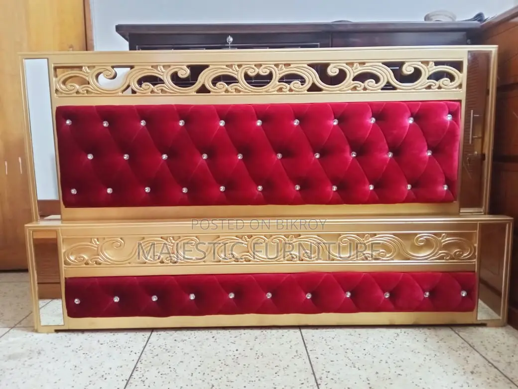NEW BED GOLDEN COLOUR 5/7 FEET. M # 696