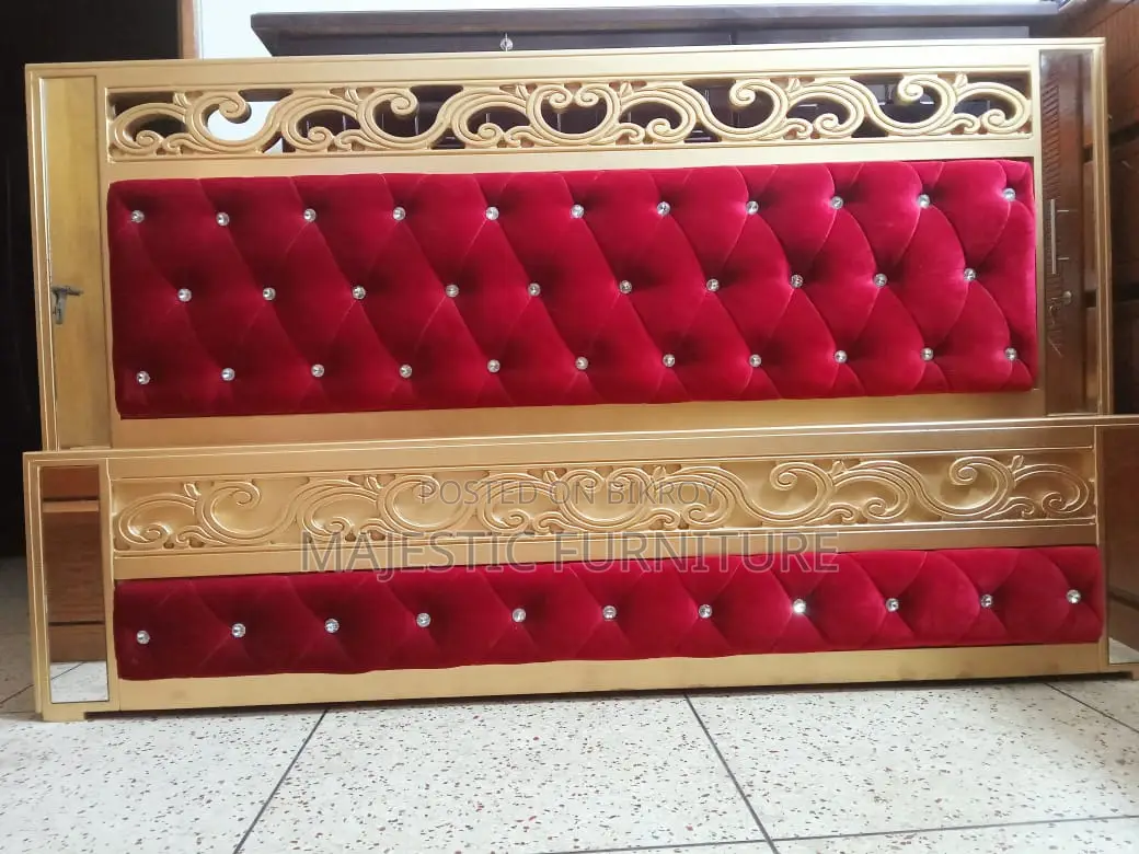 NEW BED GOLDEN COLOUR 5/7 FEET. M # 696