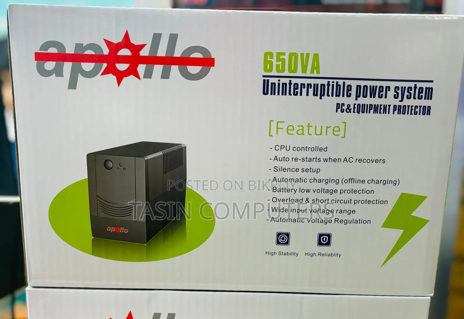 APOLLO 1120 1200VA Double Battery Offline UPS.