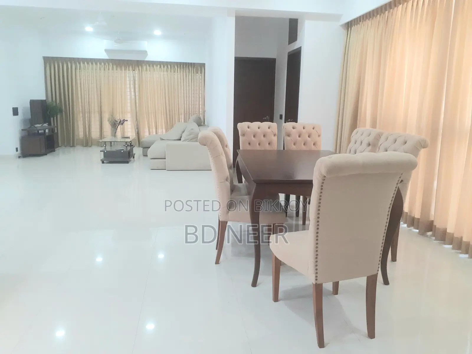 Gym Swimming Pool 3Bed Open Kitchen Furniture Flat Rent in Gulshan-2