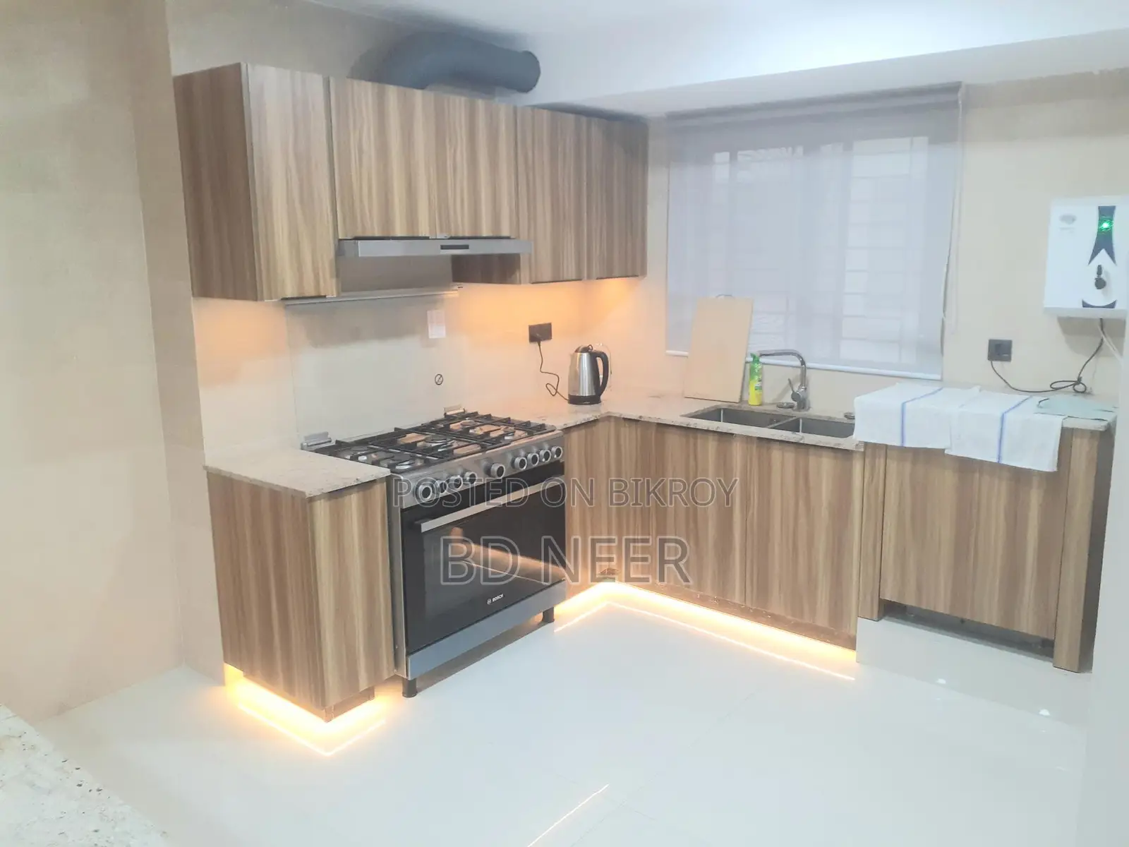 Gym Swimming Pool 3Bed Open Kitchen Furniture Flat Rent in Gulshan-2