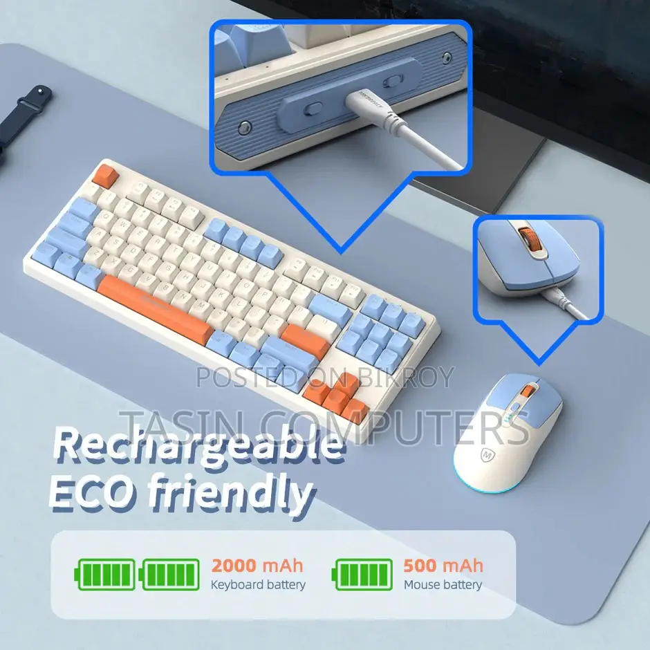 Micropack KM-269W Rainbow RGB Wireless Keyboard & Mouse Combo