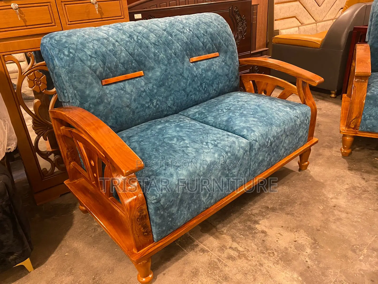 Aesthetic Wooden Sofa Set