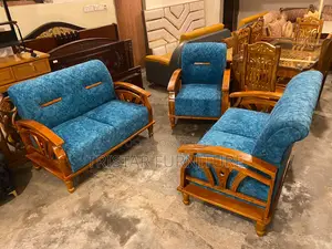 Aesthetic Wooden Sofa Set