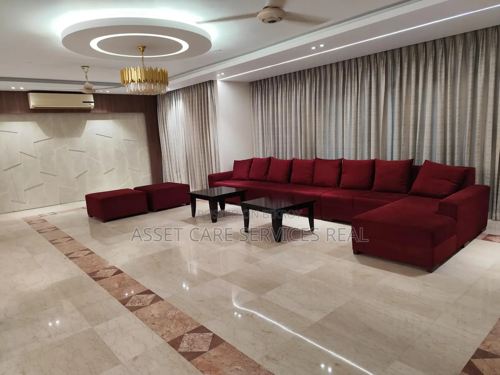 7500-Sqft Furnished 5-Bedroom Luxurious Sunlight Apartment for Rent in Baridhara