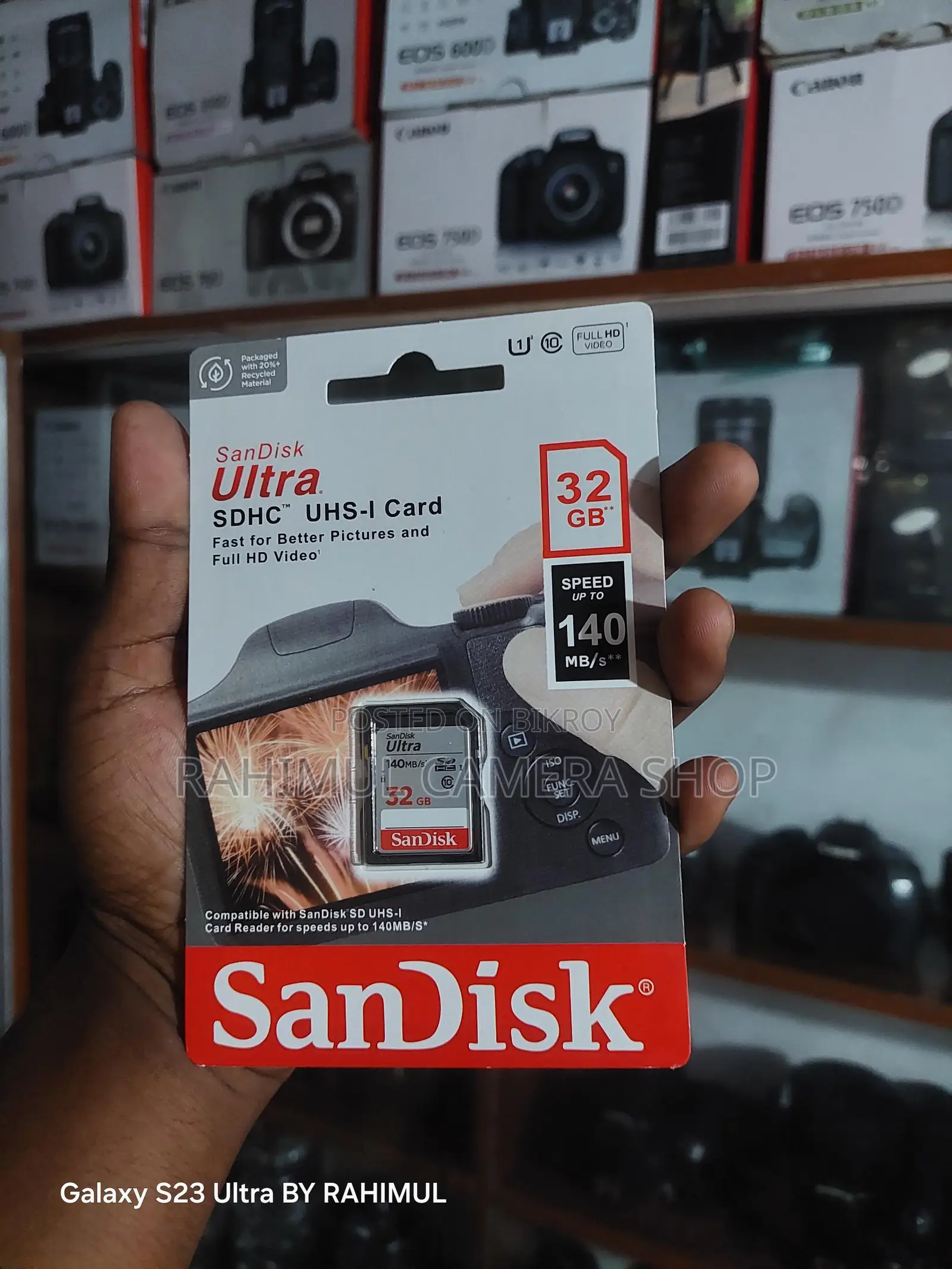 SanDisk Ultra UHS I (32GB memory Card 140MB/s)