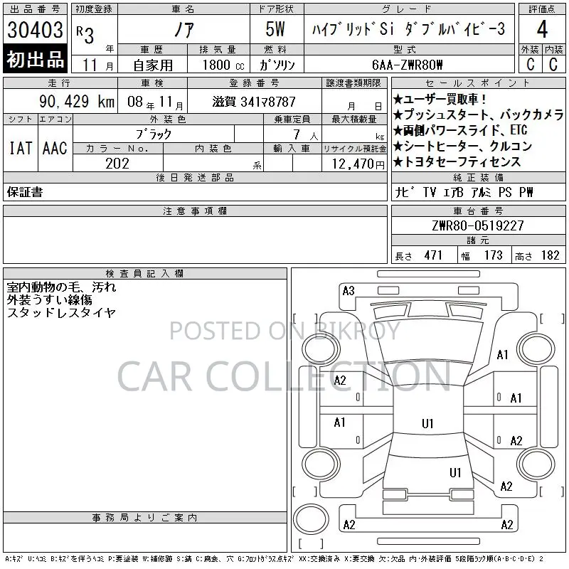 Toyota Noah SI WXB 3 HYBRID 2021