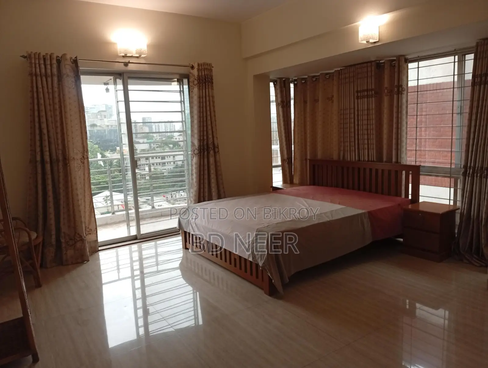 Lake View Semi Furnished 4 Bed 9th Floor Apt. For Rent in Gulshan-2