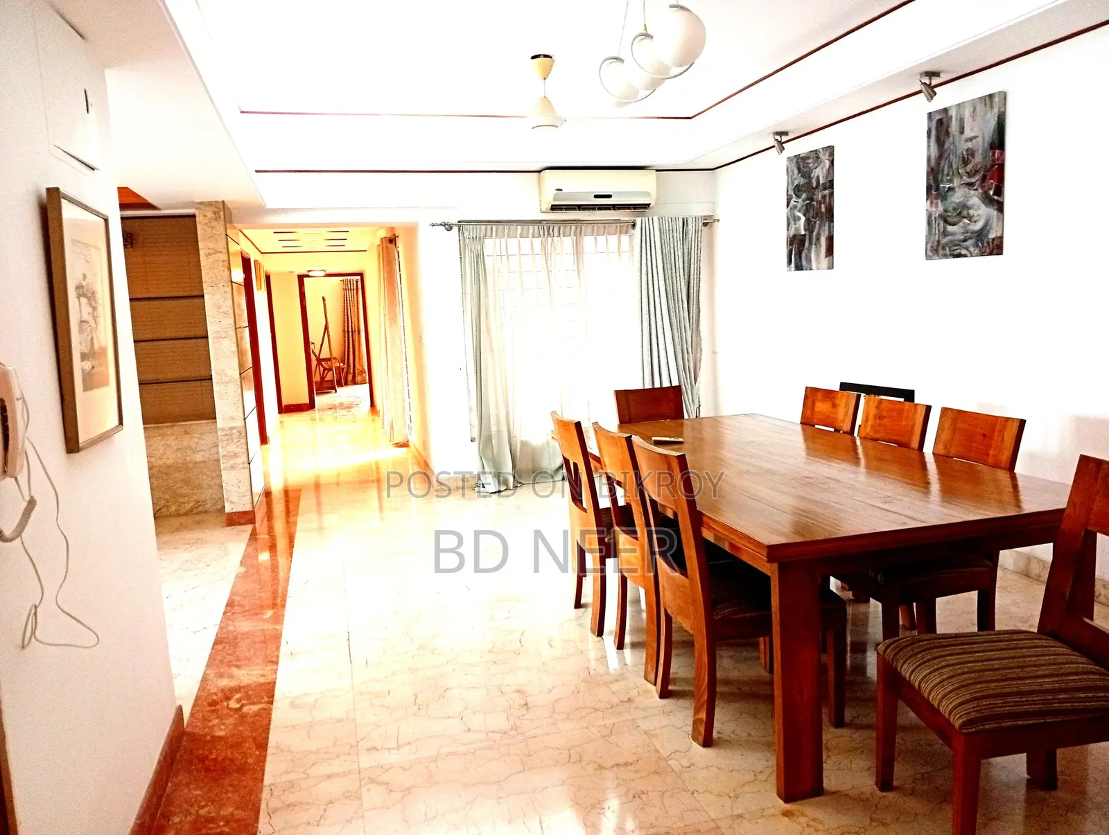 Lake View Semi Furnished 4 Bed 9th Floor Apt. For Rent in Gulshan-2